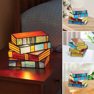 📚Stained Glass Stacked Books Lamp