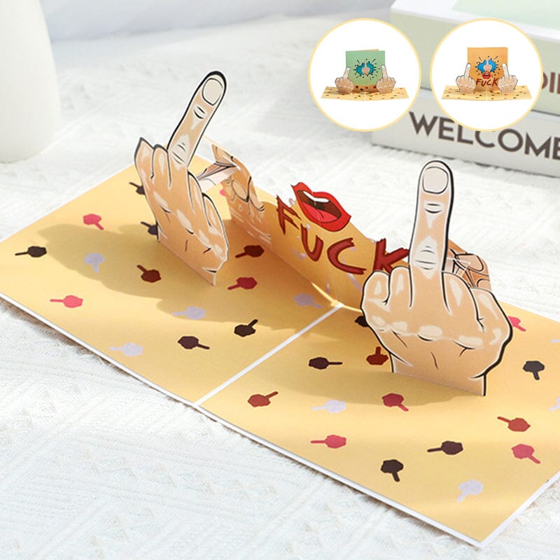 3D Funny Middle Finger Card