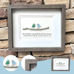 Friendship gift with sea glass birds