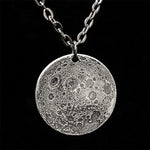 Silver Full Moon Necklace Charm