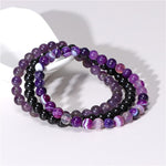 Agate Stress Relief Beaded Bracelet Set