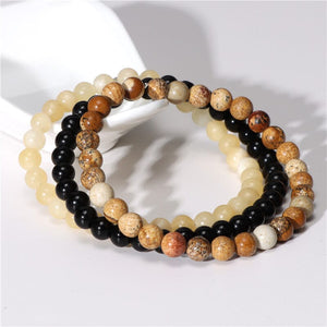 Agate Stress Relief Beaded Bracelet Set