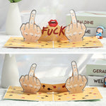 3D Funny Middle Finger Card