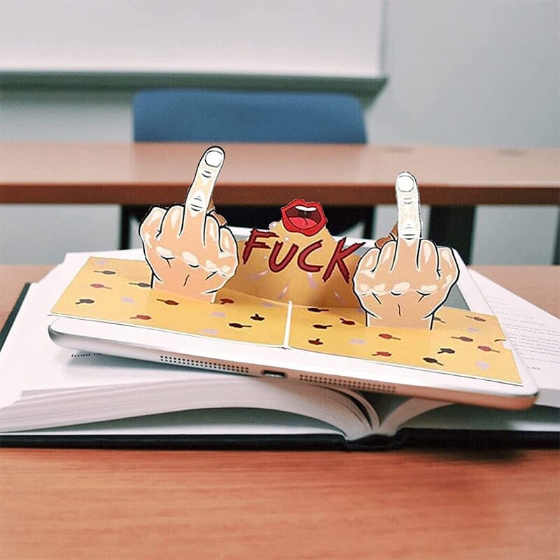 3D Funny Middle Finger Card