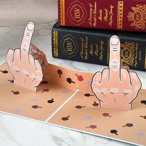 3D Funny Middle Finger Card