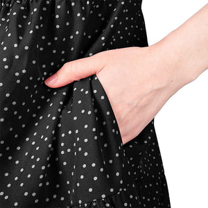 V-neck Polka-dot Dress