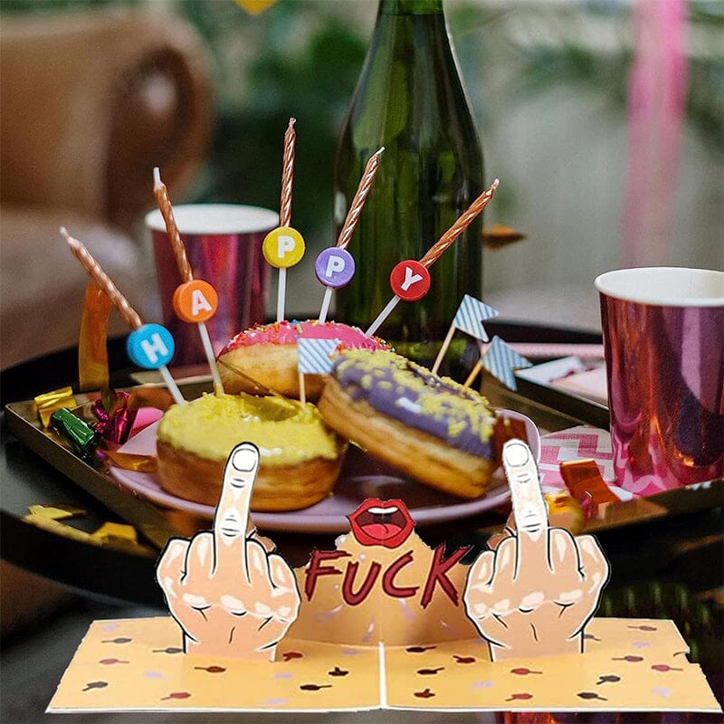 3D Funny Middle Finger Card