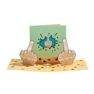 3D Funny Middle Finger Card