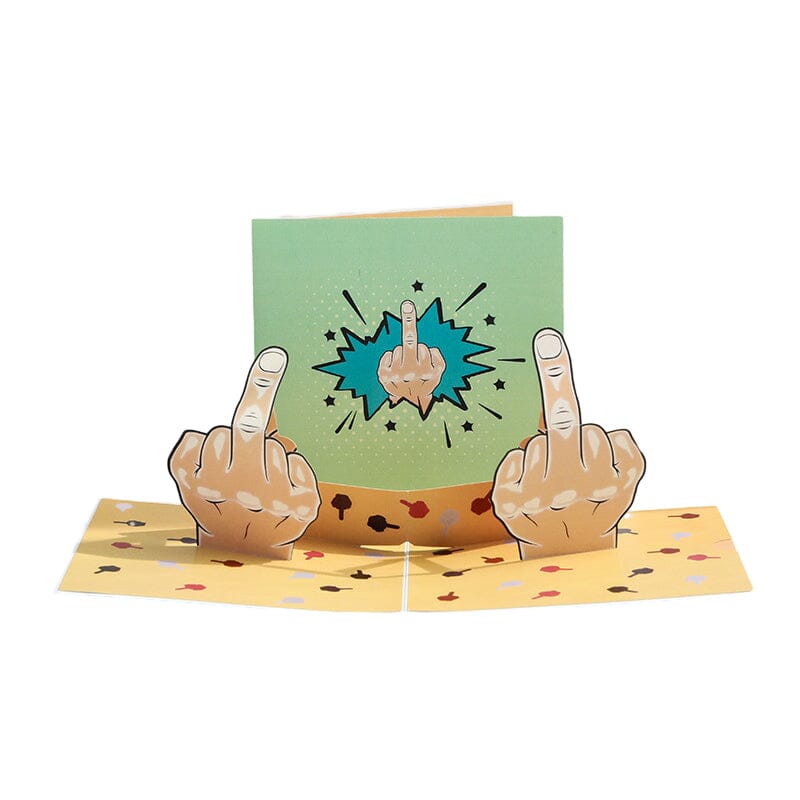 3D Funny Middle Finger Card