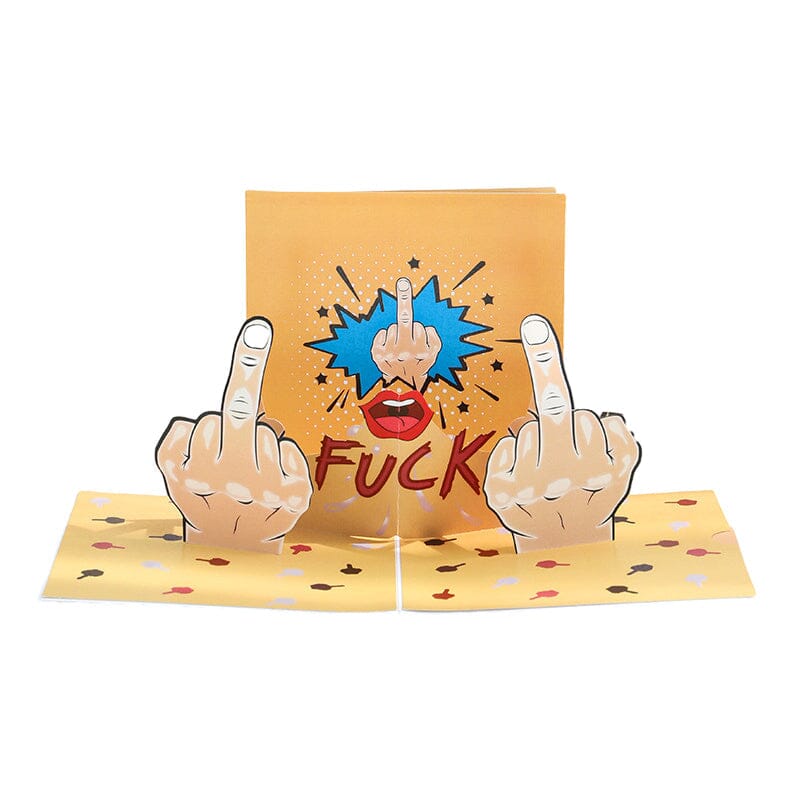 3D Funny Middle Finger Card