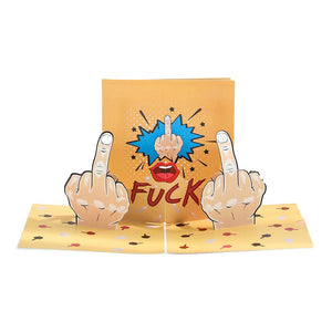 3D Funny Middle Finger Card