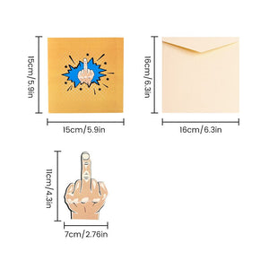 3D Funny Middle Finger Card