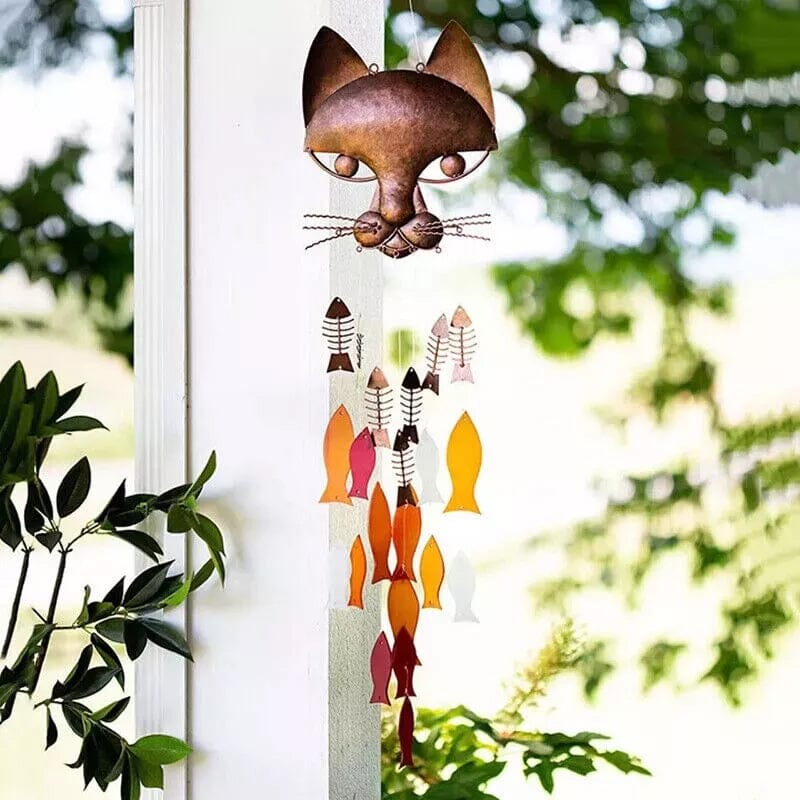 Handicraft Metal Fun Catfish Wind Chime