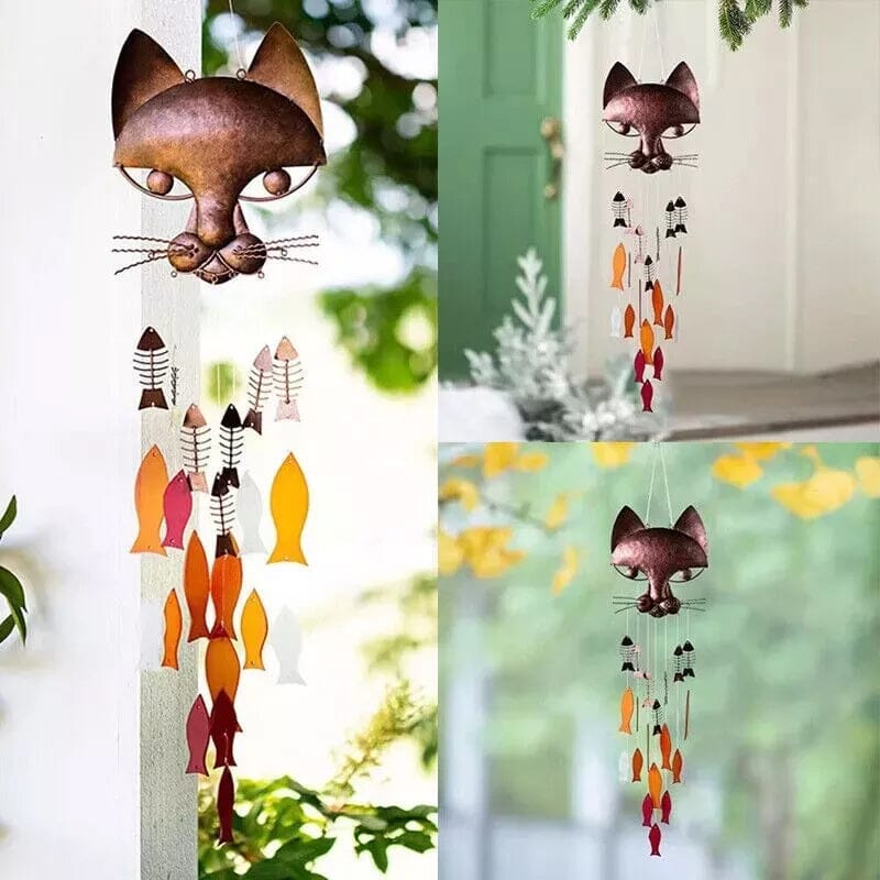 Handicraft Metal Fun Catfish Wind Chime