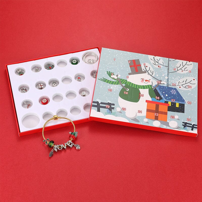 24 Days Countdown Calendar DIY Christmas Advent Calendar Bracelets Set