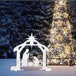 Outdoor Nativity Scene, Weather-Resistant Christmas Holy Family Yard Decoration Nativity Set