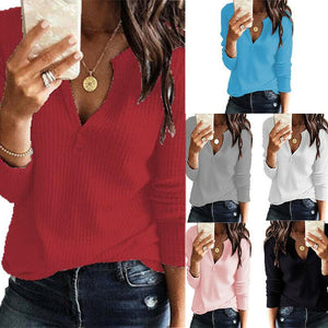 Summer V Neck Soft Cozy T-Shirt