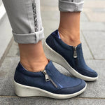 Women Sleeve travel shoes wedge heel casual