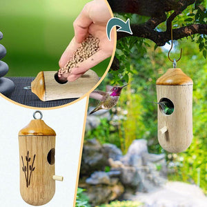 Wooden Hummingbird House - Gift for Natural Lovers