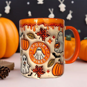 👻Pumpkin Coffee Cup With Ghost