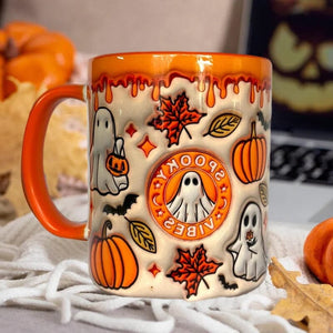 Pumpkin Coffee Cup With Ghost