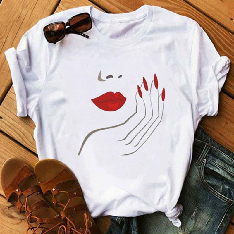 Simple Printed White T-shirt