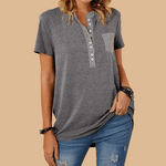 Single Breasted Loose Casual Short Sleeve