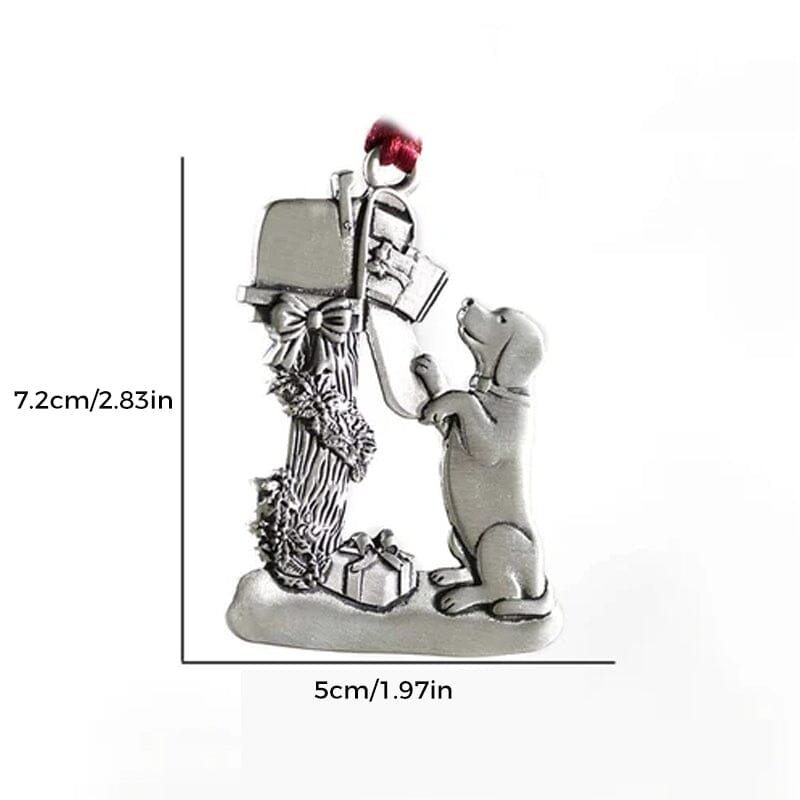 Solid Pewter Christmas Tree Ornament