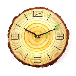 Wooden Annual Rings Wall Clock