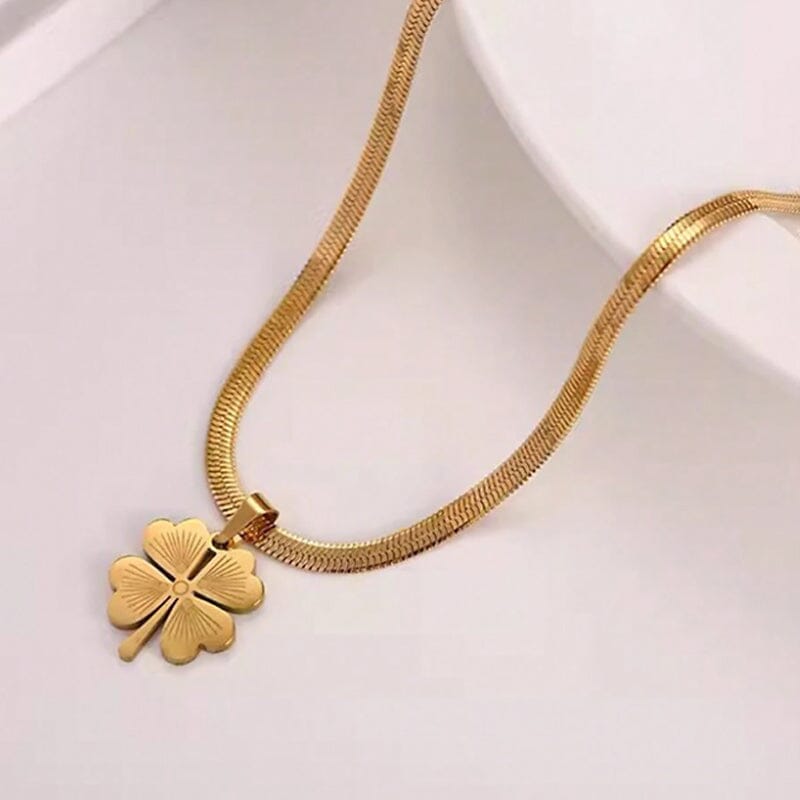 Gold Plated Lucky Clover Necklace