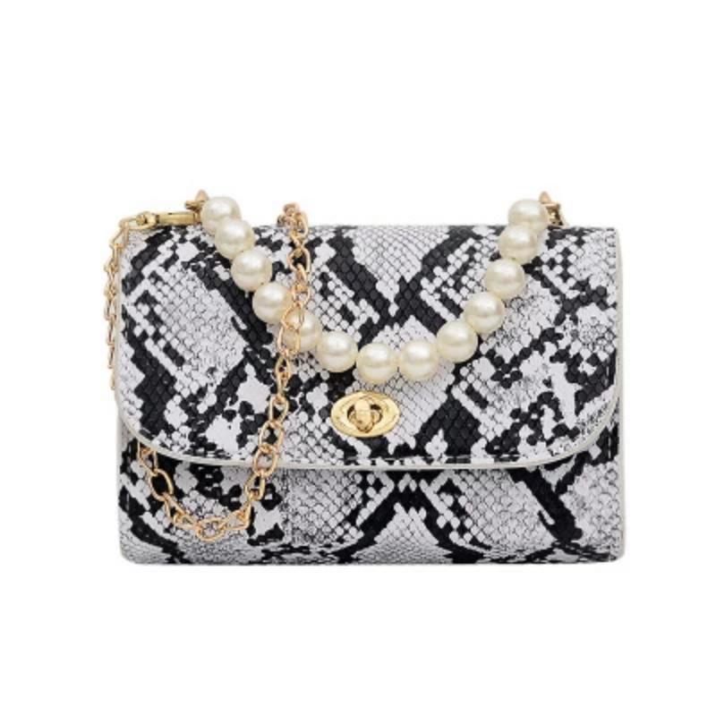 Luxury Designer Wild Serpentine Small Square Crossbody Bags