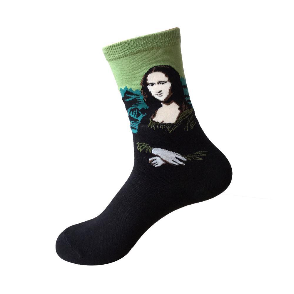 Classic Art Patterned Mid Socks