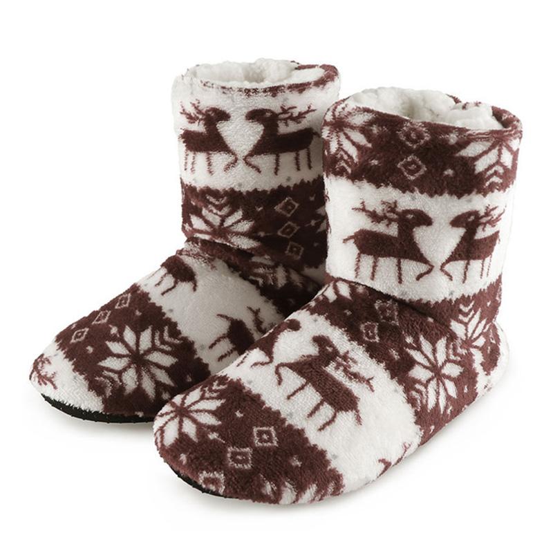 Christmas Fleece Indoor Boots