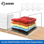 Acrylic Shelf Dividers for Closet Organization