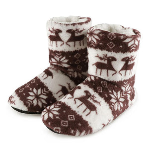 Christmas Fleece Indoor Boots