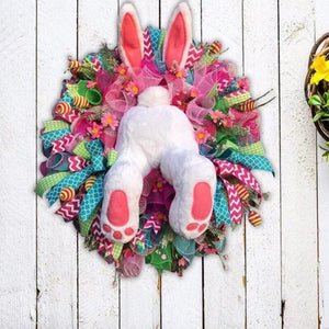 Easter Bunny Wreath Sticker