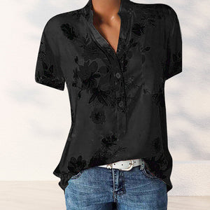 Floral pattern pocket shirt