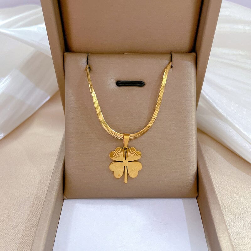 Gold Plated Lucky Clover Necklace