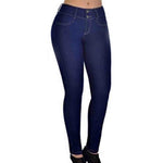 High Waist Stretch Denim Pants