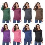 Women's Casual Long Sleeve Round Neck Shirt