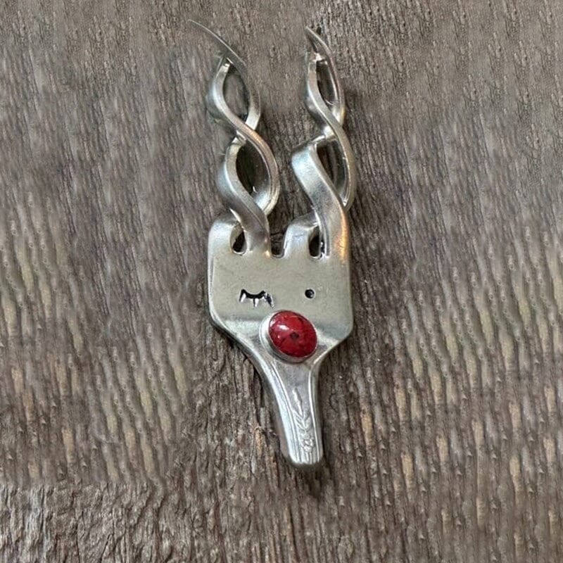 Funny Fork Reindeer Ornament