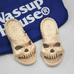 Skull Design Single Band Slippers