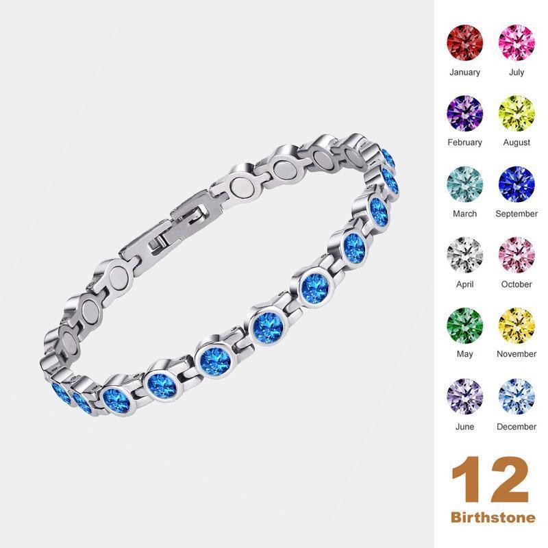 Titanium Steel Birthstone Bracelet Fabulous Gift