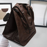 Oversized leather tote