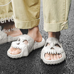 Skull Design Single Band Slippers