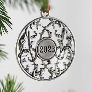 Solid Pewter Christmas Tree Ornament