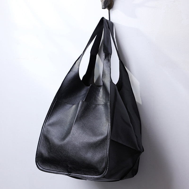 Oversized leather tote