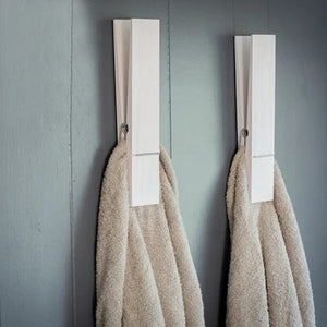 Clothespin Bathroom Towel Holder