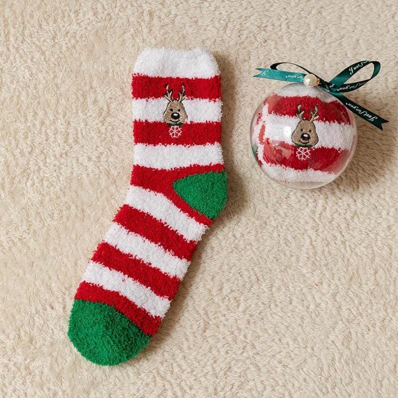 🎄🧦Creative Round Balls Gift Box With Christmas Socks