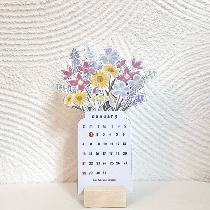 2024 Bloomy Flowers Desk Calendar